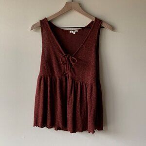 Maurices Babydoll Tank in Rust Color